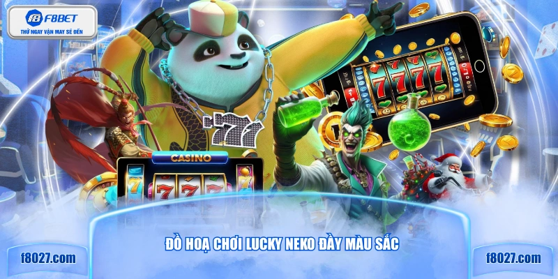 Đồ hoạ chơi Lucky Neko đầy màu sắc