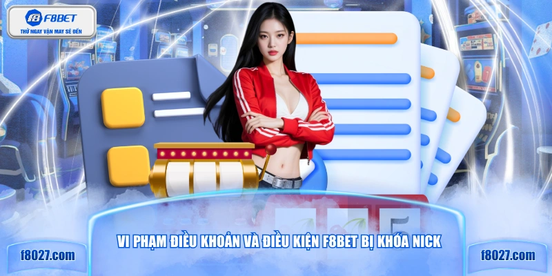 Vi phạm điều khoản và điều kiện F8BET bị khóa nick